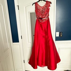 Rachel Adams  2 piece beaded prom dress- Beautiful Red
Homecoming / Prom dress
